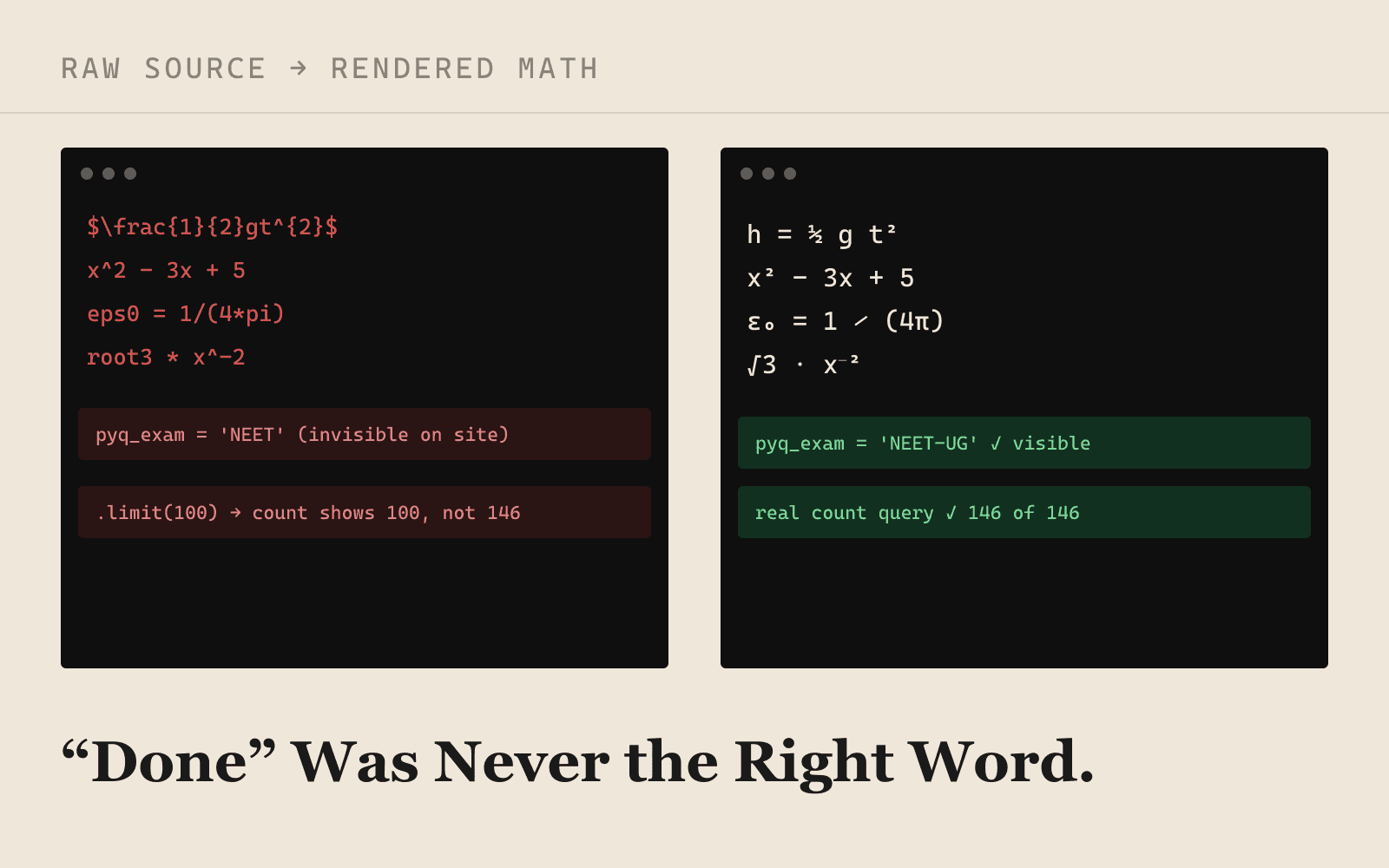 “Done” Was Never the Right Word